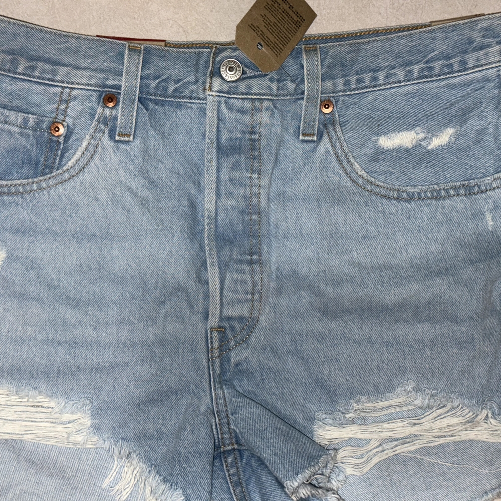 Levi's Light Blue Distressed Women's Shorts
